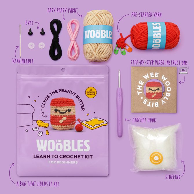 Clyde the Peanut Butter Crochet Kit - Image 3